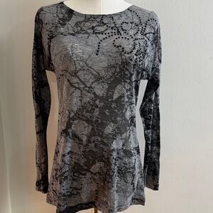 Nally & Millie Women’s Y2K Long Sleeve Embellished Top – Size M EUC